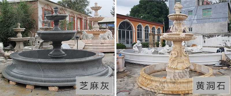 大理石景觀噴泉材質，石雕噴泉工廠，定制大理石景觀噴泉