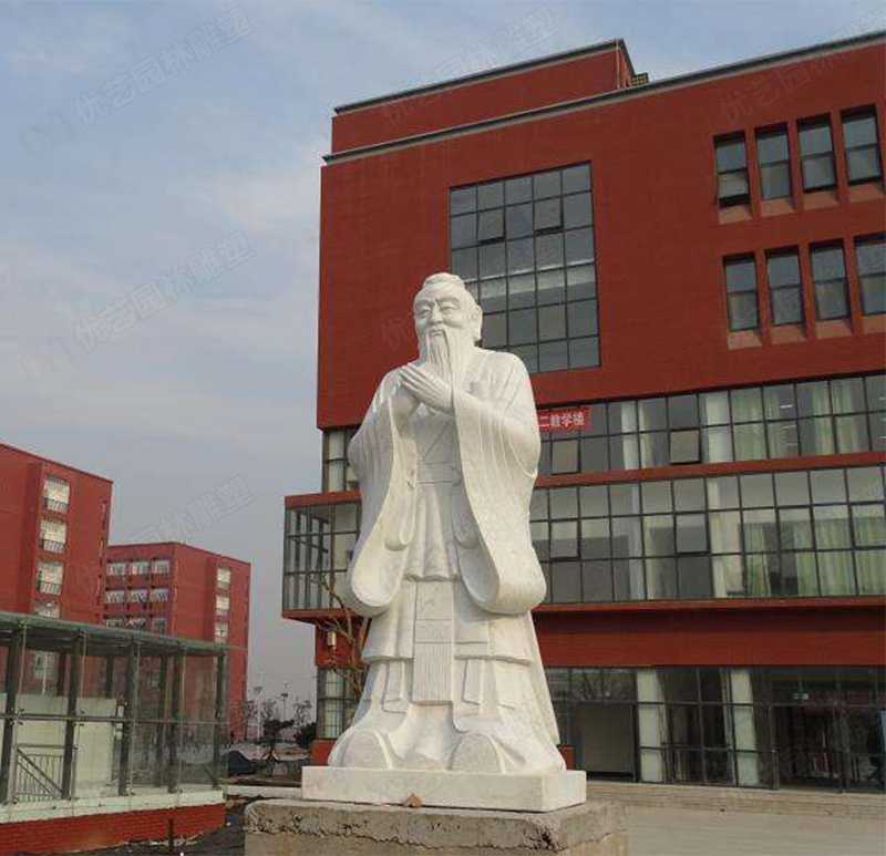 校園石雕孔子像，大理石孔子像