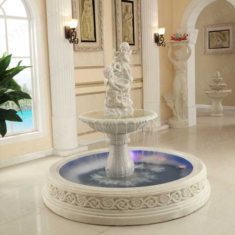 石雕噴泉，歐式人物噴泉